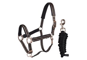 Horka Halsterset Deluxe - Zwart Rose
