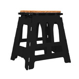 QHP Opstapkruk Step-up met Mat - Zwart