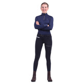 QHP Rijbroek softshell Emma full grip - Navy