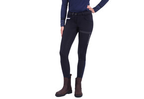 QHP Rijbroek softshell Emma full grip - Navy