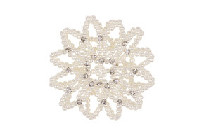QHP Haarnetje Pearl met Strass - Wit