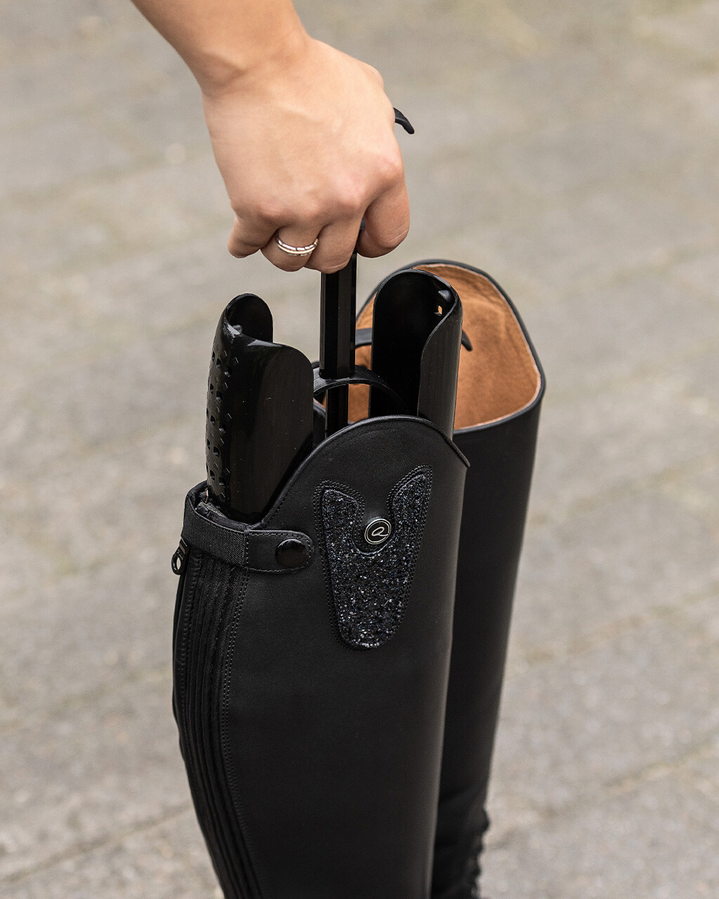 QHP Laarzenspanners Set van 2 - Zwart