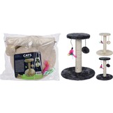 Cats Collection Krabpaal met Speelgoed - Beige