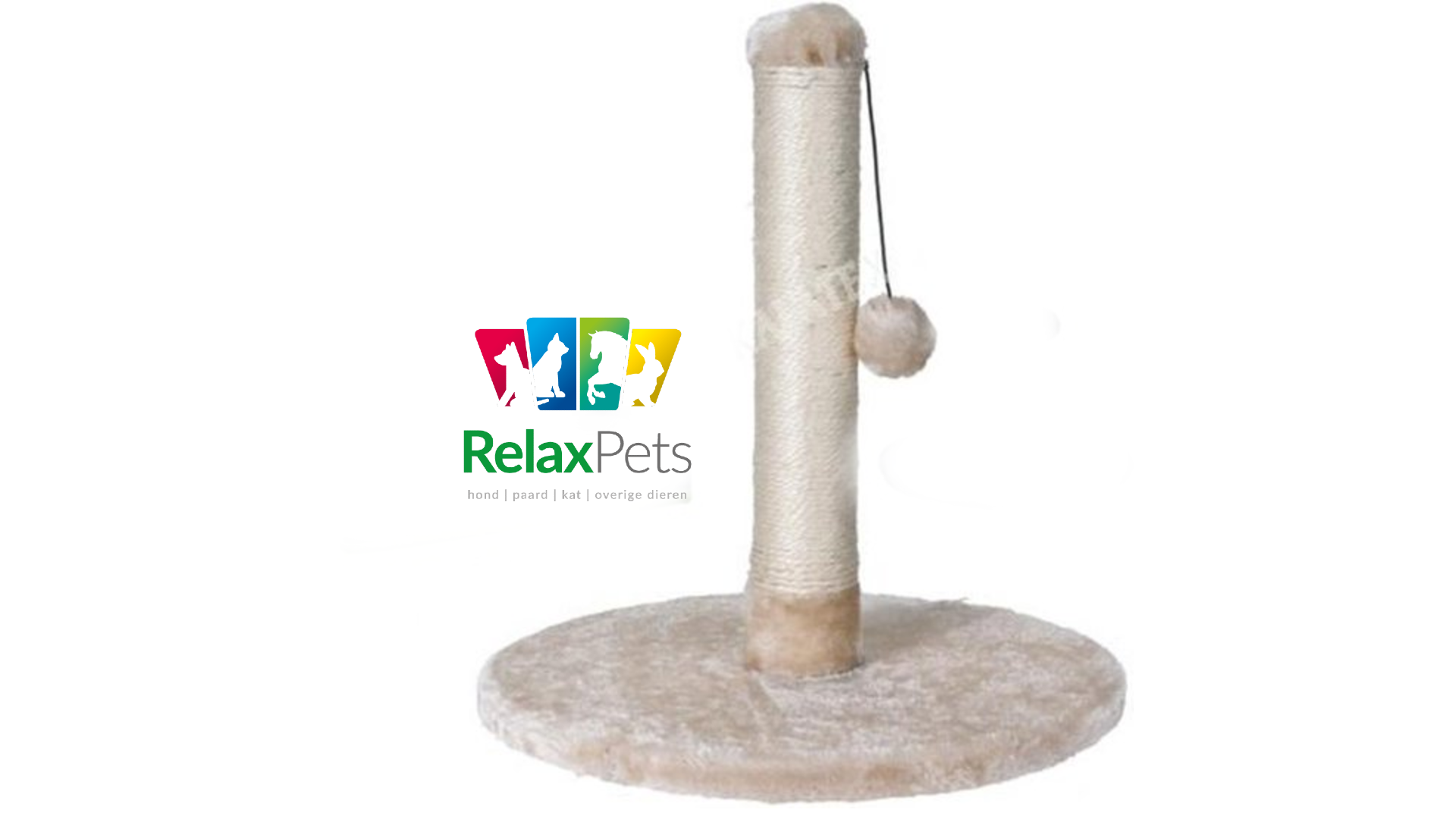 Cats Collection Krabpaal Classic met Speelbal - Beige