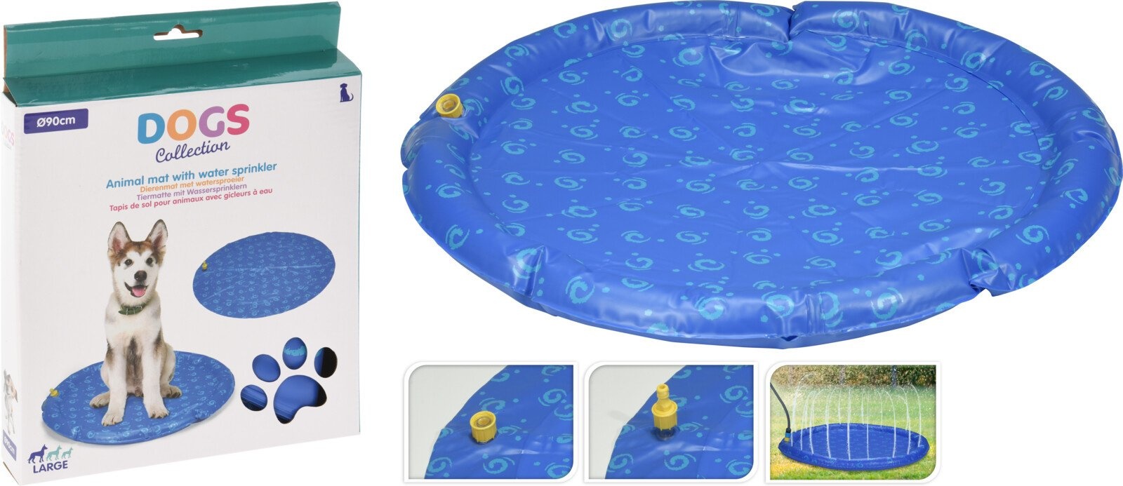 Dogs Collection Dierenmat met Watersproeier - Ø 90 cm