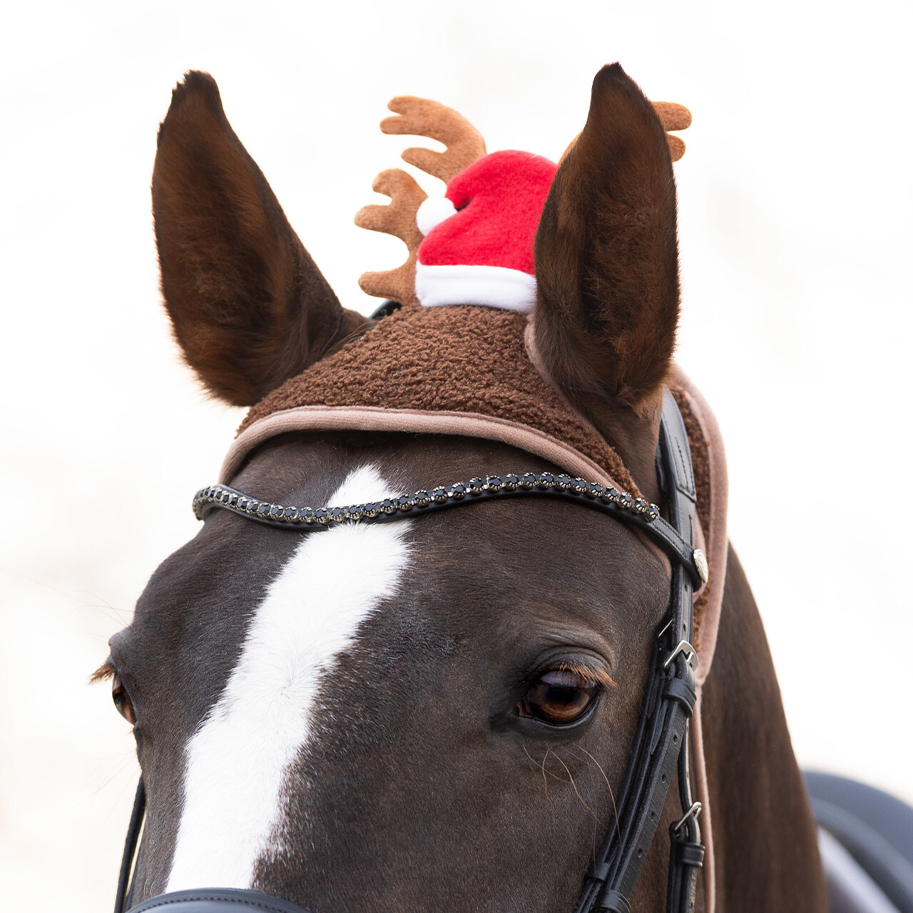 QHP Kerstmuts Paard met gewei - Rood