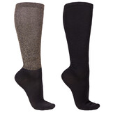 QHP Kniekous gift box (set van 2) - Zwart & Grijs