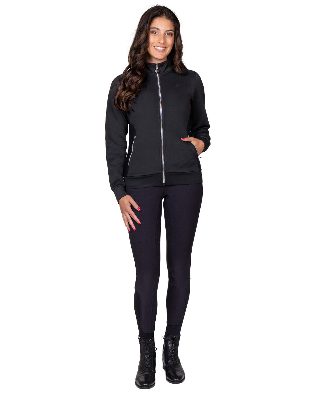 QHP Sweatvest Djune - Zwart - Maat 38