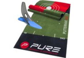 Pure2Improve Combideal Golf Putting Mat inclusief Putt trainer De mat is 65 x 300cm