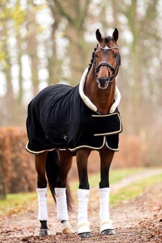 HB Fleecedeken Dutch Crown - Zwart