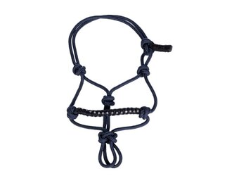 HKM Hobby Horse Touwhalster - Donkerblauw