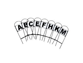 Horka Dressuur Letters Basis - Set van 8 Bordjes
