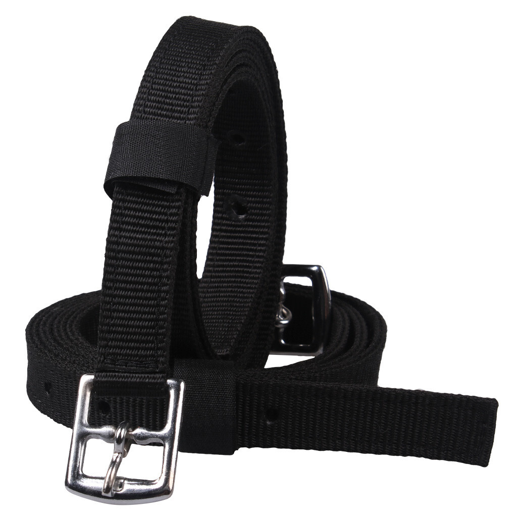 QHP Beugelriem Nylon - Zwart - 100 cm