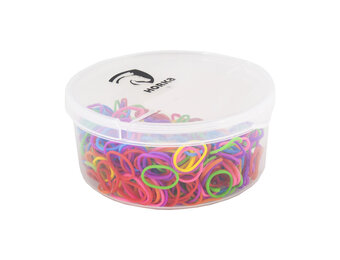 Horka Invlechtelastiekjes in Bakje +/- 500 elastiekjes