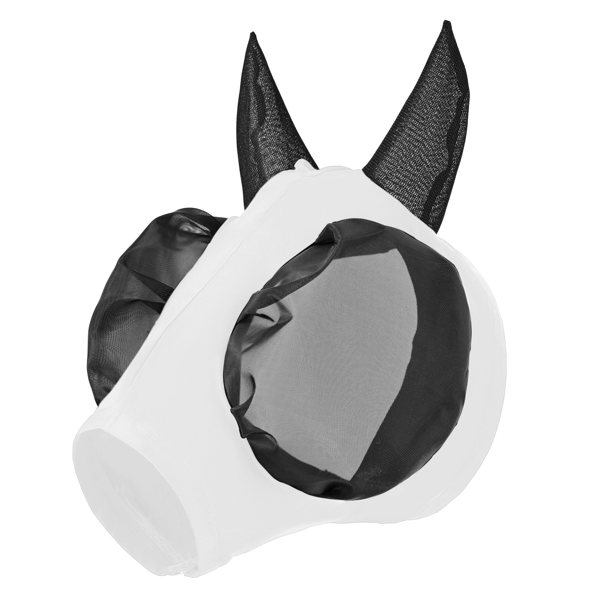 HV Polo Vliegenmasker Nena - Met Oren - Wit - Maat Pony