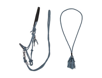 QHP Touwhalster & Neckrope  Liberty - Petrol