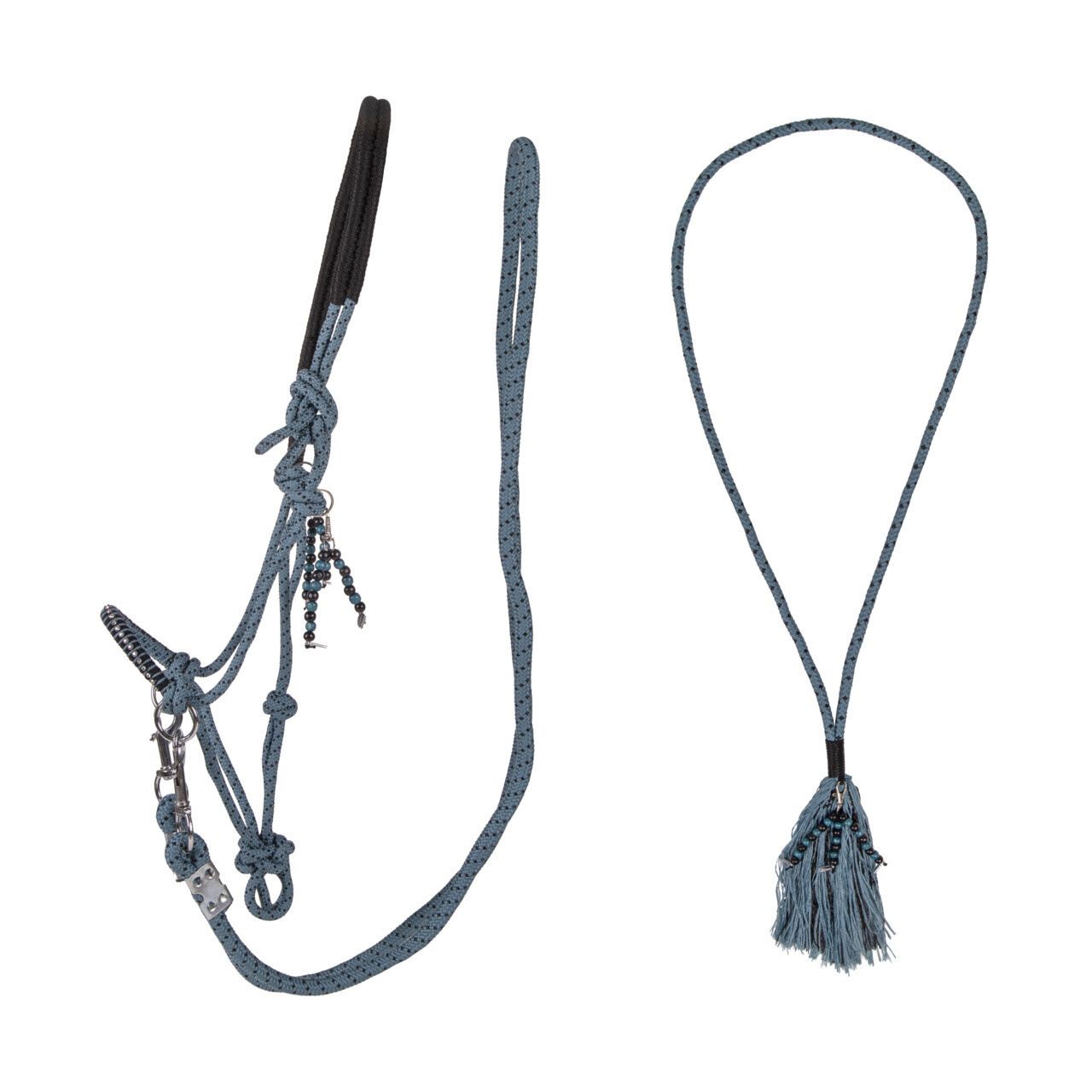 QHP Touwhalster & Neckrope  Liberty - Petrol