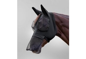 Waldhausen Vliegenmasker Puck met Neusbescherming - Zwart