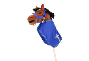 QHP Fleecedeken Hobby Horse - Kobalt Blauw