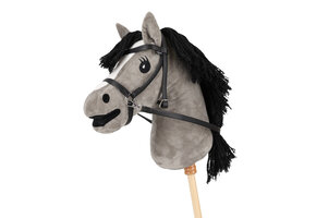 QHP Bitloos hoofdstel Hobby Horse - Zwart