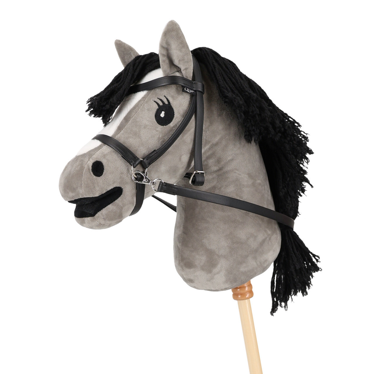 QHP Bitloos hoofdstel Hobby Horse - Zwart