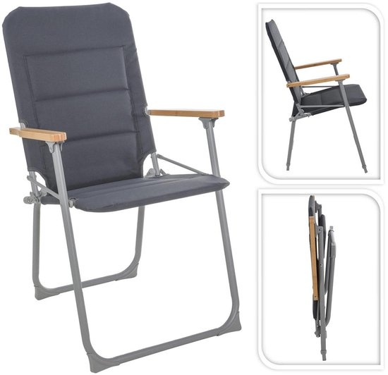 Duurzaam Bamboehout Opvouwbare Tuin- en Campingstoel – Set van 4