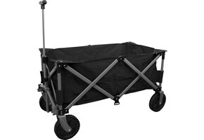 Opvouwbare Bolderkar XL – 80KG Draagkracht – 94L – Zwart – 2 Standen