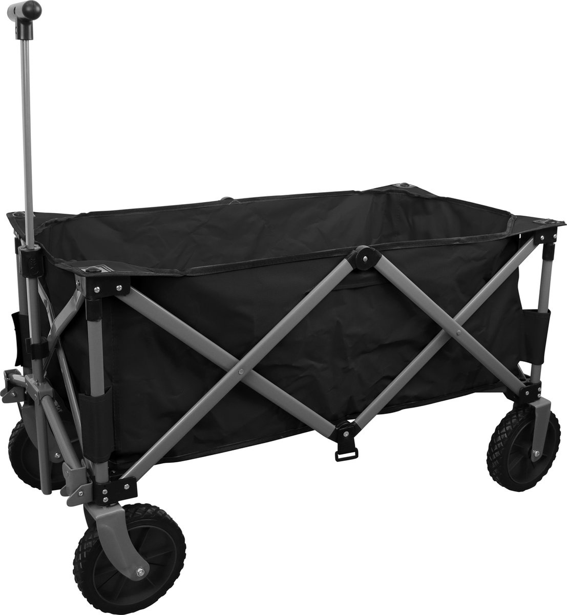 Excellent - Bolderkar XL - Opvouwbaar - 80KG Draagkracht - 94L - Inklapbare Bolderwagen/Transportwagen - 2 Standen - 98x45cm - Zwart
