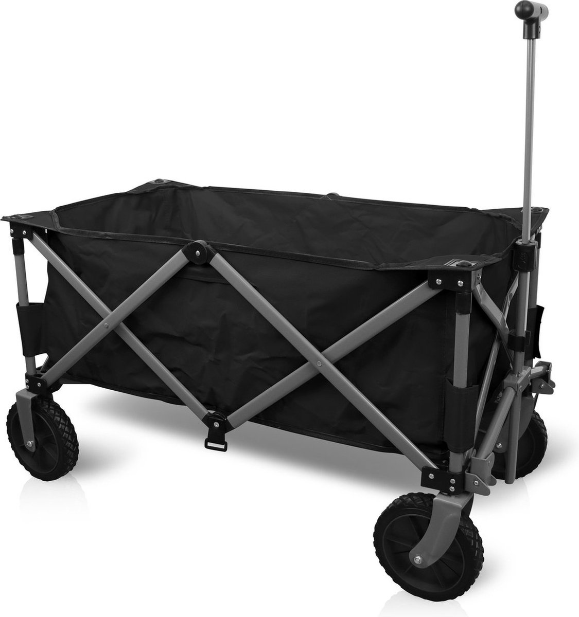 Excellent - Bolderkar XL - Opvouwbaar - 80KG Draagkracht - 94L - Inklapbare Bolderwagen/Transportwagen - 2 Standen - 98x45cm - Zwart