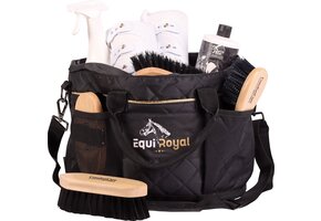 Cap & poetstas XXL gevuld - Inclusief Borstels - Zwart - Equiroyal editie - 6 Delig