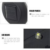 Solar bamboe fakkels met vlam effect - Milieu vriendelijk - 12 stuks - Zwart