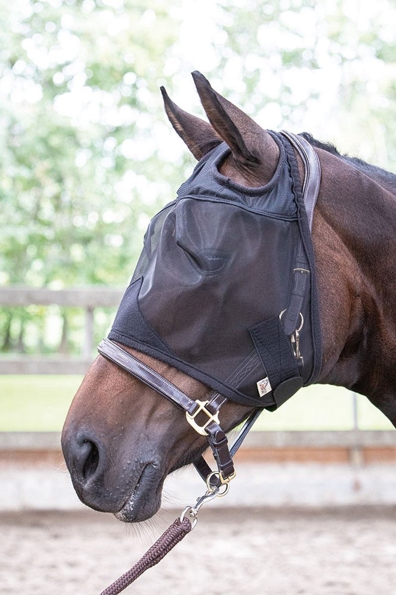 Harry's Horse Vliegenmasker Flyshield zonder oren - Zwart