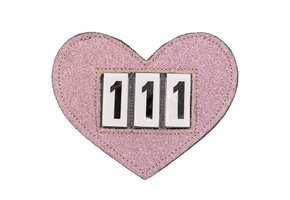 QHP Nummerhouder Heart - Roze
