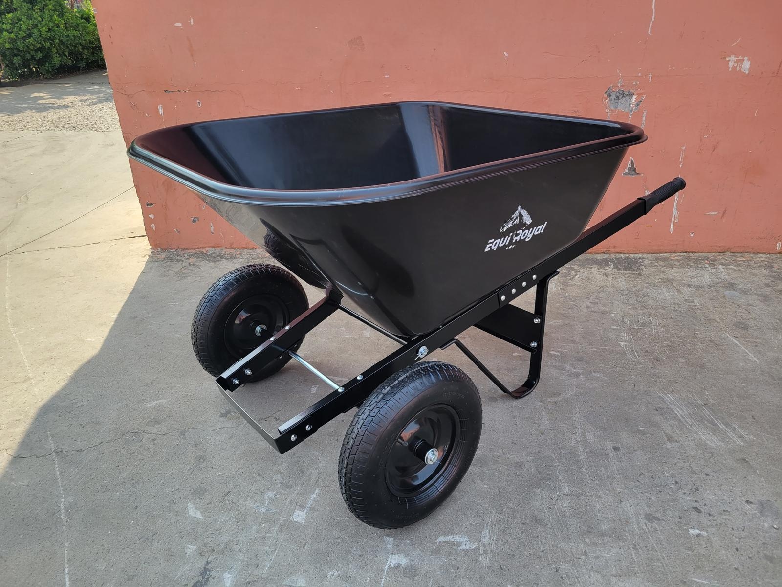 Equiroyal - Kruiwagen - Dubbele wielen - 220L inhoud - Met kiepfunctie - Extra stevig