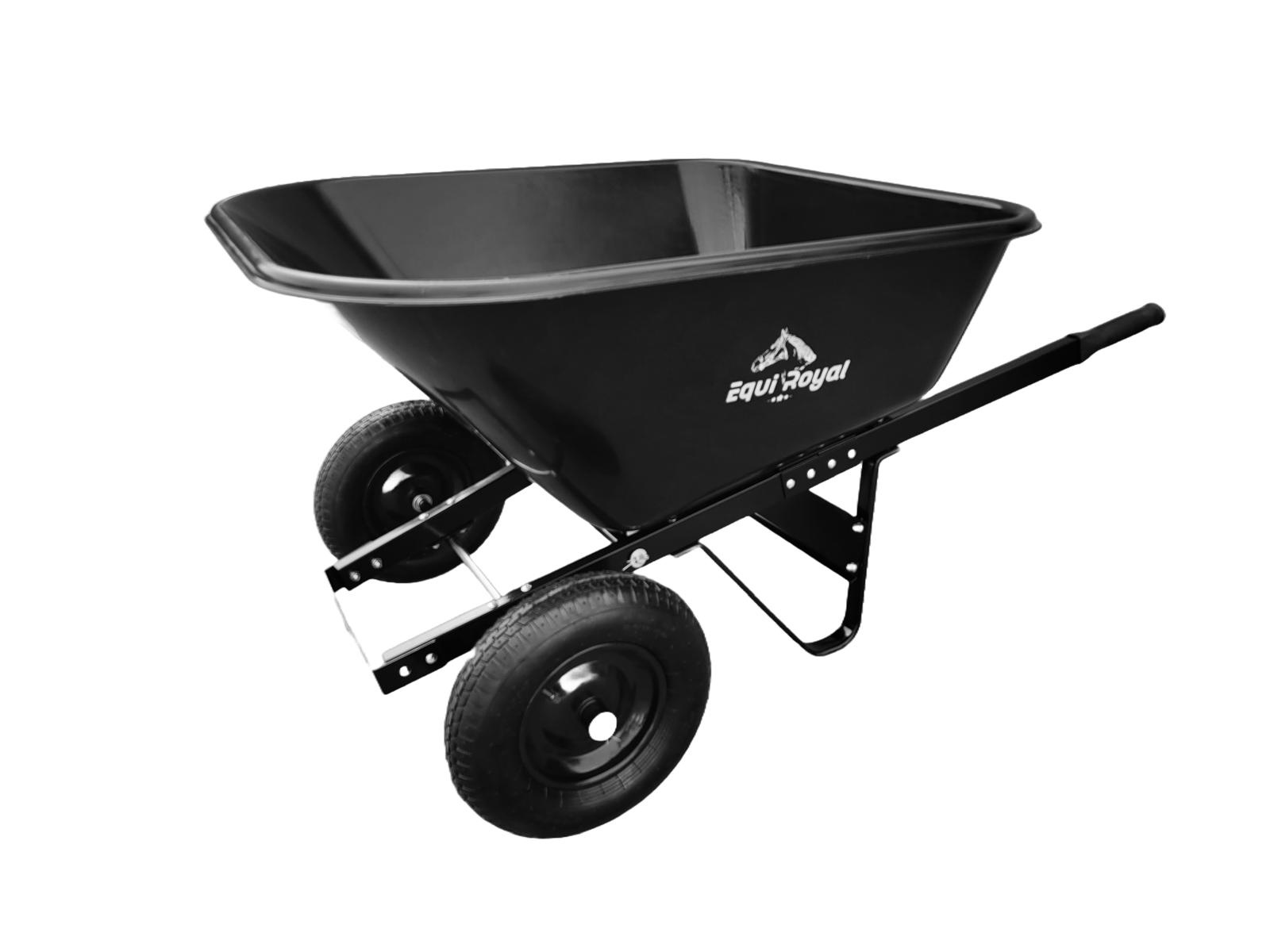 Equiroyal - Kruiwagen - Dubbele wielen - 220L inhoud - Met kiepfunctie - Extra stevig