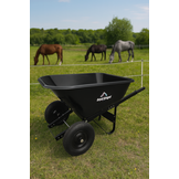 Equiroyal - Kruiwagen - Dubbele wielen - 220L inhoud - Met kiepfunctie - Extra stevig