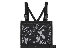 QHP Rugnummerhouder met rits - Zwart