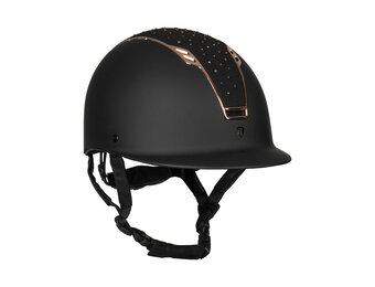 Horka Veiligheidshelm Sparrow - Zwart / Rose Strass