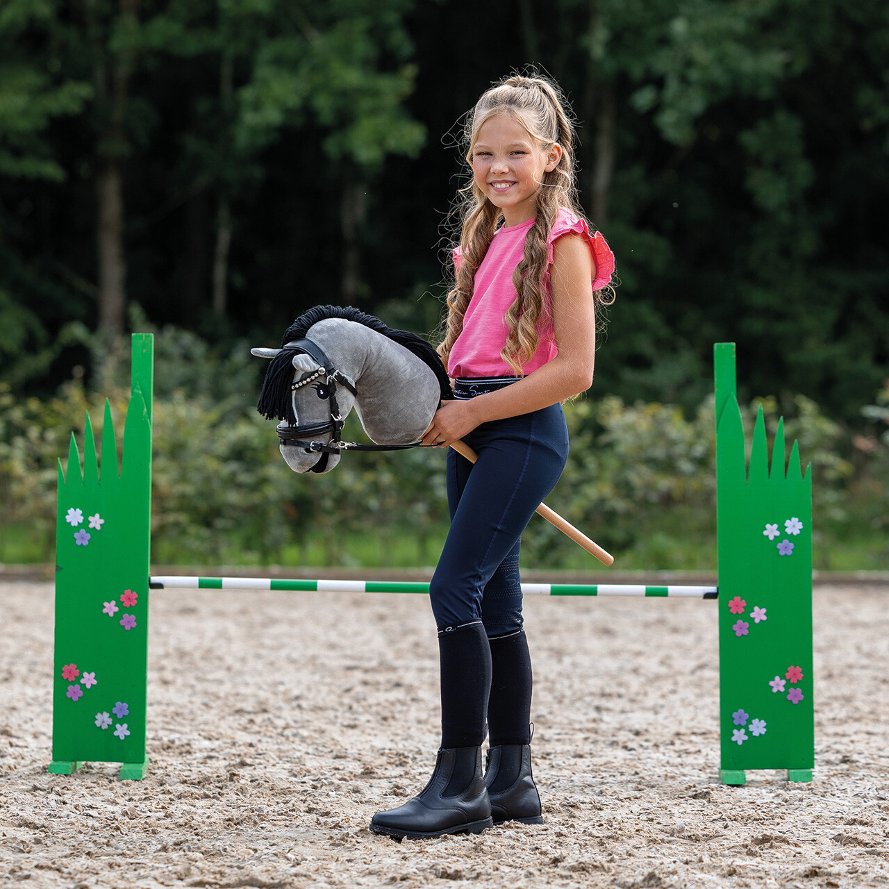 QHP Hoofdstel Sunset Hobby Horse - Zwart