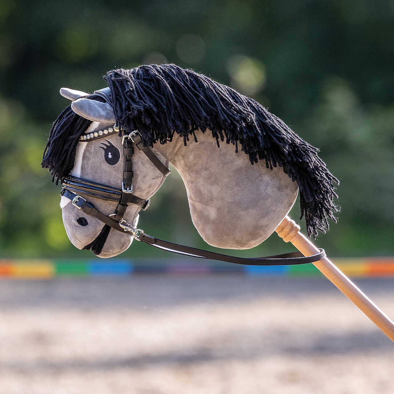 QHP Hoofdstel Sunset Hobby Horse - Zwart