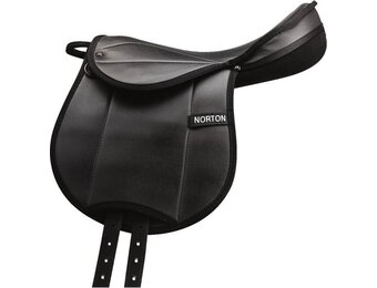 Norton Rexine Junior Educatief Zadel - One size - Zwart