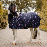 QHP Regendeken Turnout Lize 100gr - Zwart / Violet