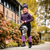 QHP Kniekous Lize (set van 2) - Zwart / Violet