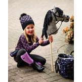 QHP Staart & manen borstel Lize - Zwart / Violet