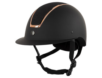 BR Rijhelm Omega Painted Glitter- Zwart / Rose - M - 55/57