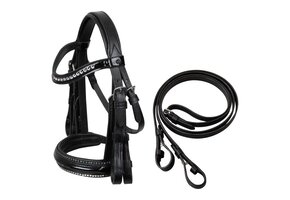 Imperial Riding Hobby Horse Stang & Trens hoofdstel Grand Prix - Zwart