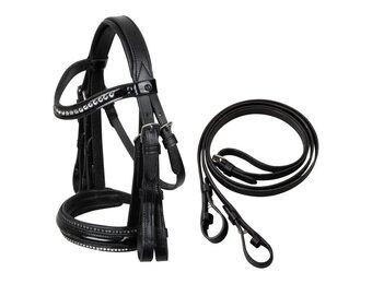 Imperial Riding Hobby Horse Stang & Trens hoofdstel Grand Prix - Zwart