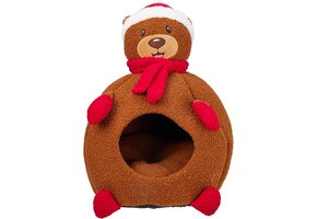 Pets Collection Kerstbeer Katten & Hondenmand - Bruin