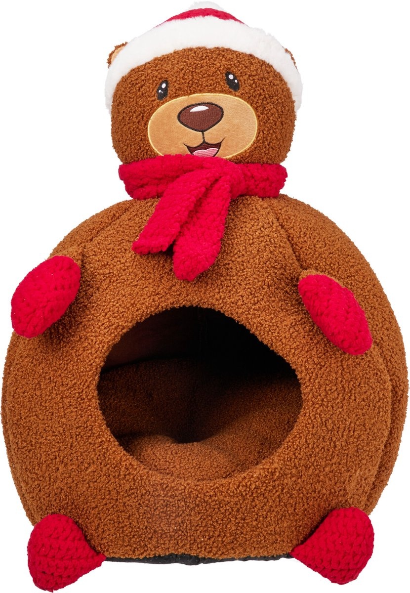 Pets Collection Kerstbeer Katten & Hondenmand - Bruin