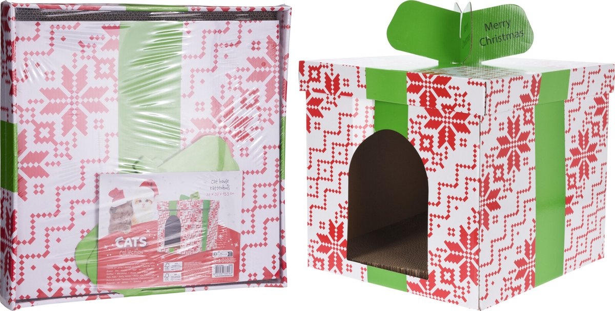 Relaxpets - Kattenhuis - Kerst - Karton - Uniek model - Trend 2025